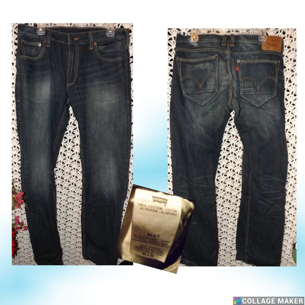 Levi's 514 Blue Jeans Button-fly